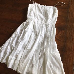 White Cotton Dress - Ann Taylor LOFT - EUC!!